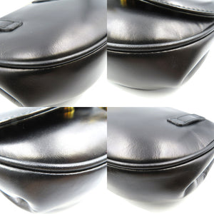 新品同様 サルヴァトーレフェラガモ AQ 215613 ガンチーニ チェーン レザー ゴールド金具 ブラック 黒 0158【中古】Salvatore Ferragamo