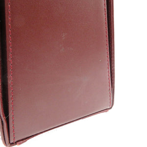 新品同様 カルティエ マストライン レザー ボルドー レッド ハンドバッグ 0162【中古】Cartier