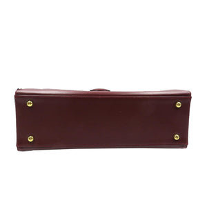 新品同様 カルティエ マストライン レザー ボルドー レッド ハンドバッグ 0162【中古】Cartier