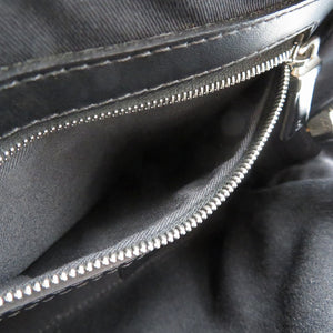 新品同様 バリー キャンバス レザー シルバー金具 ブラック 黒 ミニハンドバッグ 0164【中古】BALLY