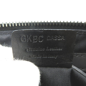 新品同様 バリー キャンバス レザー シルバー金具 ブラック 黒 ミニハンドバッグ 0164【中古】BALLY