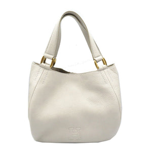 美品 ヒロフ レザー ゴールド金具 グレー ハンドバッグ トートバッグ 0166【中古】HIROFU