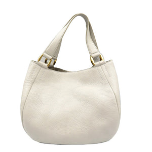 美品 ヒロフ レザー ゴールド金具 グレー ハンドバッグ トートバッグ 0166【中古】HIROFU