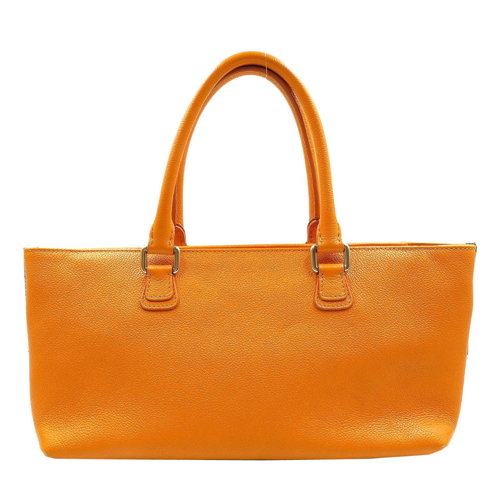 モラビト レザー ゴールド金具 オレンジ ハンドバッグ トートバッグ 0167【中古】MORABITO