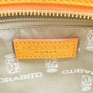 モラビト レザー ゴールド金具 オレンジ ハンドバッグ トートバッグ 0167【中古】MORABITO