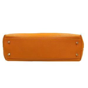 モラビト レザー ゴールド金具 オレンジ ハンドバッグ トートバッグ 0167【中古】MORABITO