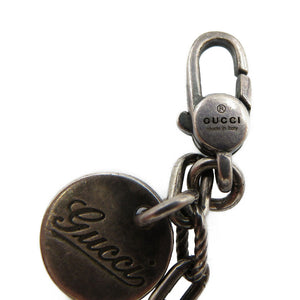 グッチ Gロゴ シルバー925 ブラック ネックレス アクセサリー 0173【中古】GUCCI