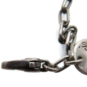 グッチ Gロゴ シルバー925 ブラック ネックレス アクセサリー 0173【中古】GUCCI