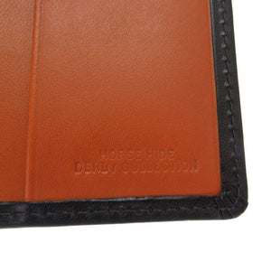 新品同様 ホワイトハウスコックス ダービーコレクション S1958 馬革 ホースハイド ブラック タン 黒 茶 コンパクトウォレット 2つ折り財布 財布 0179【中古】Whitehouse Cox
