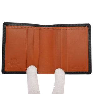 新品同様 ホワイトハウスコックス ダービーコレクション S1958 馬革 ホースハイド ブラック タン 黒 茶 コンパクトウォレット 2つ折り財布 財布 0179【中古】Whitehouse Cox