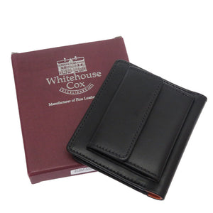 新品同様 ホワイトハウスコックス ダービーコレクション S1958 馬革 ホースハイド ブラック タン 黒 茶 コンパクトウォレット 2つ折り財布 財布 0179【中古】Whitehouse Cox