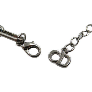 美品 クリスチャン ディオール J’ADIOR ロゴプレート メタル シルバー ネックレス 0189【中古】Christian Dior