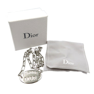 美品 クリスチャン ディオール J’ADIOR ロゴプレート メタル シルバー ネックレス 0189【中古】Christian Dior