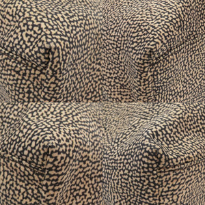 美品 ボルボネーゼ うずら柄 ナイロン レザー ブラック 黒 ベージュ ハンドバッグ 0191【中古】BORBONESE