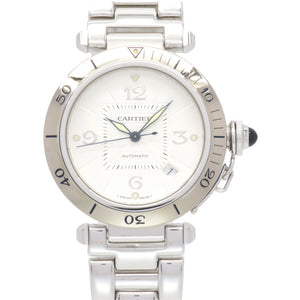 美品 カルティエ パシャ 38mm 750WG 金無垢 W30137M9 裏スケ 自動巻き 腕時計 K18WG ホワイトゴールド 0003【中古】CARTIER メンズ