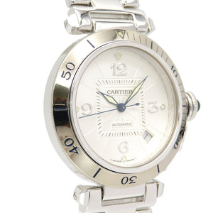 美品 カルティエ パシャ 38mm 750WG 金無垢 W30137M9 裏スケ 自動巻き 腕時計 K18WG ホワイトゴールド 0003【中古】CARTIER メンズ