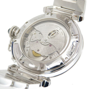美品 カルティエ パシャ 38mm 750WG 金無垢 W30137M9 裏スケ 自動巻き 腕時計 K18WG ホワイトゴールド 0003【中古】CARTIER メンズ