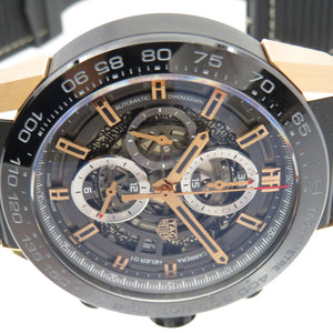 美品 タグホイヤー カレラ キャリバーホイヤー01 クロノグラフ K18PG/チタン CAR2A5C.FT6125 自動巻き 腕時計  グレー 0007【中古】TAG HEUER メンズ