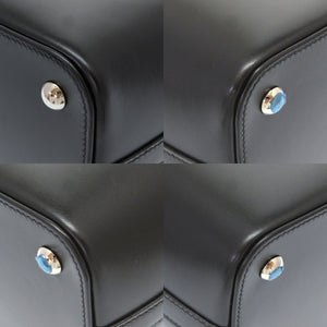 美品 エルメス ボックスカーフ ブラック シルバー金具 □J刻印 ワンショルダーバッグ ショルダーバッグ バッグ 黒 0021 【中古】 HERMES
