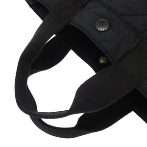 新品同様 バブアー × ワッコワッコ コラボ ナイロン コットン ブラック ハンドバッグ バッグ 黒 0023 【中古】  Barbour × WACCOWACCO