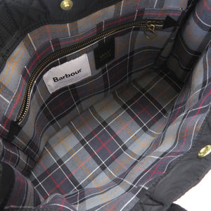 新品同様 バブアー × ワッコワッコ コラボ ナイロン コットン ブラック ハンドバッグ バッグ 黒 0023 【中古】  Barbour × WACCOWACCO