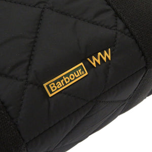 新品同様 バブアー × ワッコワッコ コラボ ナイロン コットン ブラック ハンドバッグ バッグ 黒 0023 【中古】  Barbour × WACCOWACCO