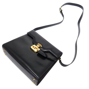 美品 グッチ レディロック レザー ネイビー ゴールド金具 001 46 1504 ショルダーバッグ バッグ 紺 0026 【中古】 GUCCI