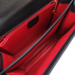 美品 グッチ レディロック レザー ネイビー ゴールド金具 001 46 1504 ショルダーバッグ バッグ 紺 0026 【中古】 GUCCI