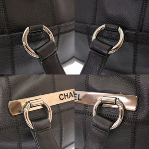 美品 シャネル チョコバー キャビアスキン ブラック シルバー金具 9番台 ミニボストンバッグ バッグ 黒 0054 【中古】 CHANEL