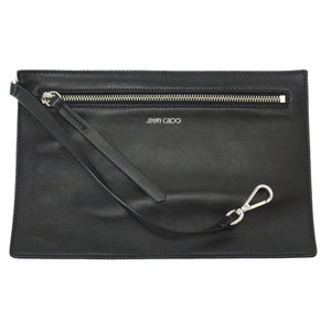 新品同様 ジミーチュウ メッシュ ナイロン レザー ブラック トートバッグ バッグ 黒 0058 【中古】 JIMMY CHOO