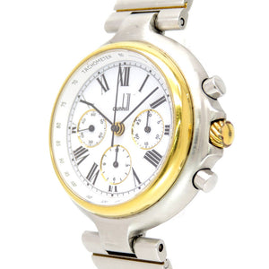 ダンヒル ミレニアム クロノグラフ NC28 手巻き 腕時計 SS ホワイト 白文字盤 0086【中古】Dunhill メンズ