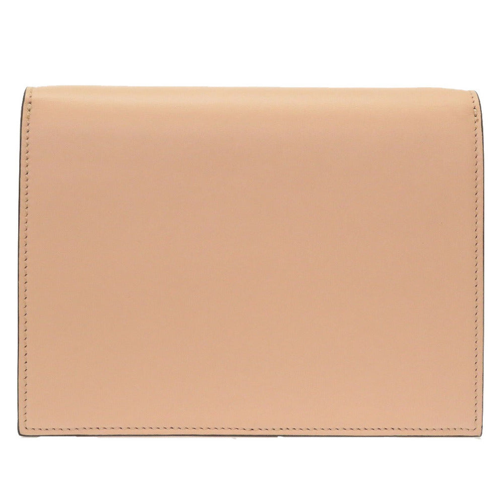 未使用 ジョルジオアルマーニ レザー ピンクベージュ Y1H248 ターンロック チェーン ショルダーバッグ 0102【中古】GIORGIO ARMANI