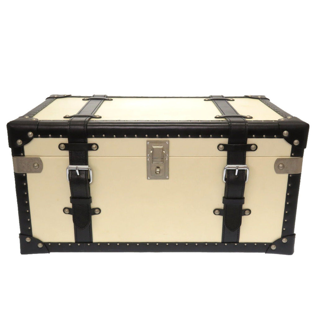 ラルフローレン ウッド ホワイト ブラック バイカラー トランク バッグ 白 黒 0119 【中古】 RALPH LAUREN メンズ