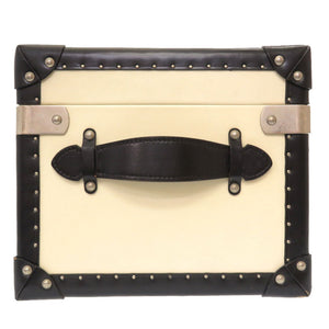 ラルフローレン ウッド ホワイト ブラック バイカラー トランク バッグ 白 黒 0119 【中古】 RALPH LAUREN メンズ