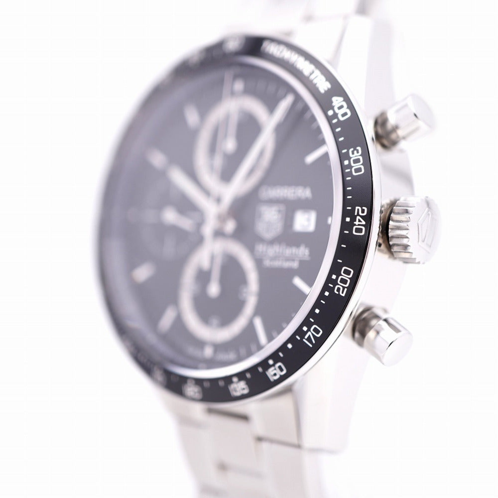 タグホイヤー カレラ 限定 ハイランド スコットランド CV2012.BA0786 自動巻き 腕時計 SS グリーン 緑文字盤 0128【中古】TAG HEUER メンズ