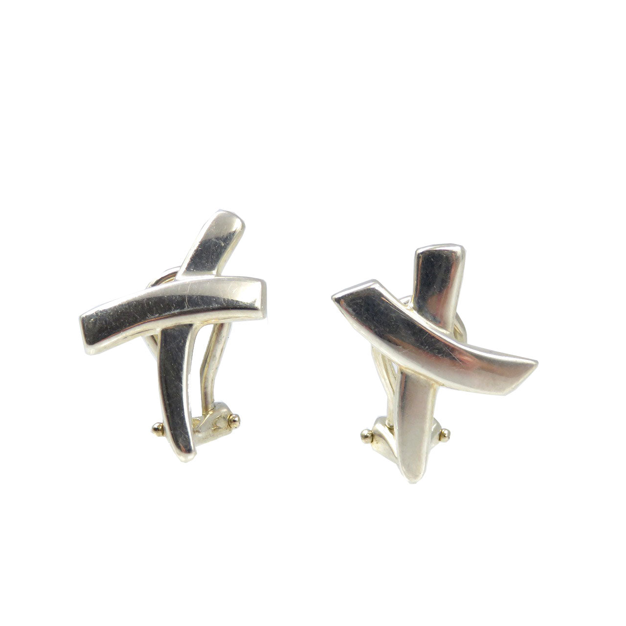 美品 ティファニー クロス キス パロマ ピカソ シルバー925 イヤリング 0132【中古】TIFFANY&Co.