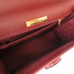 美品 カルティエ マストライン レザー ボルドー ハンドバッグ バッグ 赤 0139 【中古】 CARTIER