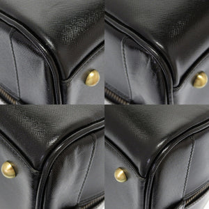 新品同様 バーバリー レザー ブラック 黒 ミニボストンバッグ ハンドバッグ 0142【中古】BURBERRY