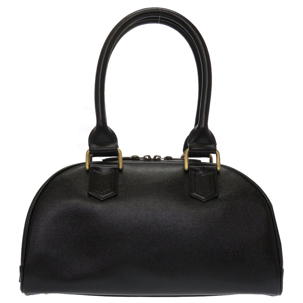 新品同様 バーバリー レザー ブラック 黒 ミニボストンバッグ ハンドバッグ 0142【中古】BURBERRY