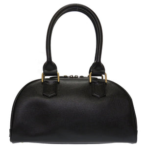 新品同様 バーバリー レザー ブラック 黒 ミニボストンバッグ ハンドバッグ 0142【中古】BURBERRY