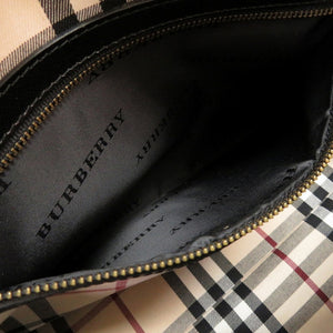 新品同様 バーバリー レザー ブラック 黒 ミニボストンバッグ ハンドバッグ 0142【中古】BURBERRY