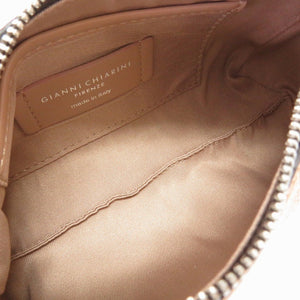 未使用 ジャンニキアリーニ BS8826 レザー ブラウン 茶 ショルダーバッグ 0145【中古】GIANNI CHIARINI