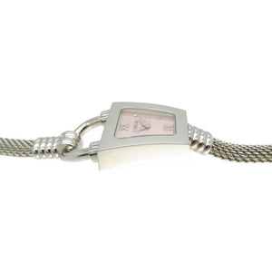 新品同様 コルム トラピーズ 101.414.20 クオーツ 腕時計 SS ピンクシェル 0148【中古】CORUM レディース