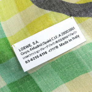 ロエベ ロゴ シルク イエロー ストール 黄色 0149 【中古】 LOEWE