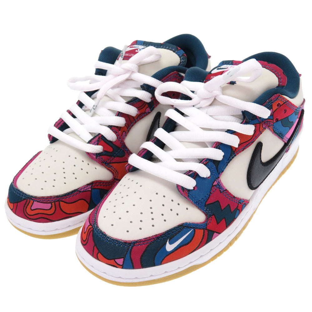 未使用 ナイキ SB パラ × ダンク ロープロ DANK LOW PRO QS DH7695-600 レザー ホワイト ブルー レッド スニーカー 靴 0150 【中古】 PIET PARRA × NIKE DANK LOW PRO QS
