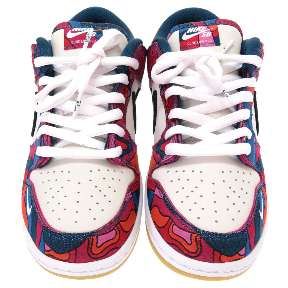 未使用 ナイキ SB パラ × ダンク ロープロ DANK LOW PRO QS DH7695-600 レザー ホワイト ブルー レッド スニーカー 靴 0150 【中古】 PIET PARRA × NIKE DANK LOW PRO QS