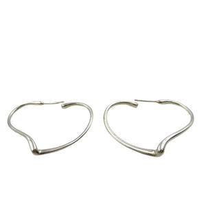 美品 ティファニー エルサ ペレッティ オープンハート シルバー925 ピアス 0152【中古】TIFFANY&Co.