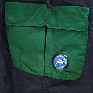 未使用 CPカンパニー × PATTA パタ トラック ナイロン ジャケット ネイビー/グリーン サイズL 紺緑 0155【中古】C.P.COMPANY メンズ