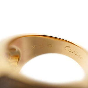 新品同様 カルティエ スターバースト ドーム リング 750YG/ダイヤモンド/ルビー/エメラルド/サファイア ＃51 K18ゴールド 指輪 0159【中古】CARTIER