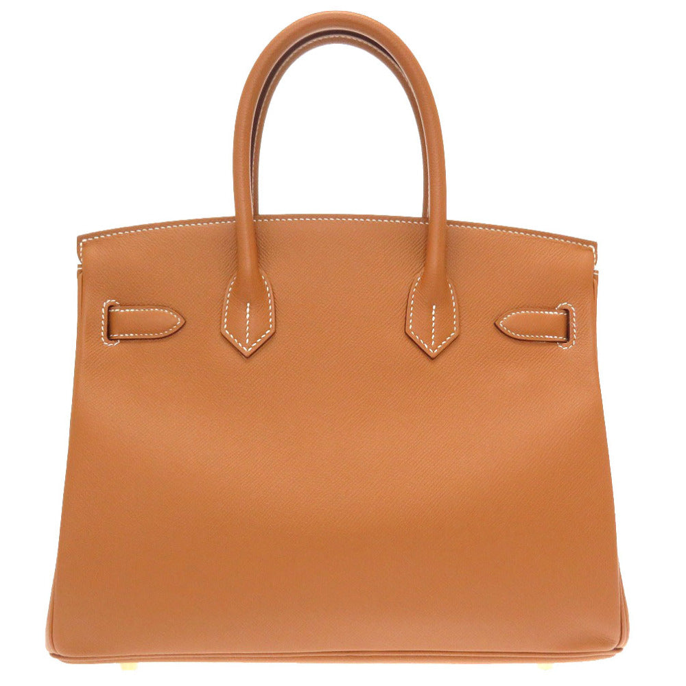 未使用 エルメス バーキン30 ヴォーエプソン ゴールド D刻印(2019年製) ハンドバッグ バッグ 茶 0012 【中古】 HERMES
